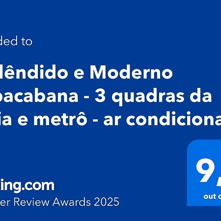 Esplendido E Moderno Copacabana - 3 Quadras Da Praia E Metro - Ar Condicionado Ρίο ντε Τζανέιρο Εξωτερικό φωτογραφία